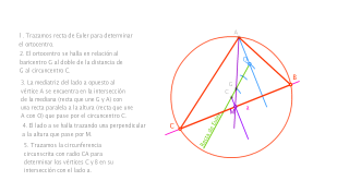 Triángulo conocido un vértice, baricentro y circuncentro