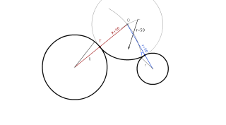 Circunferencias tangentes exteriores (enlaces)