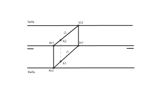 Hallar la otra proyección del punto A contenido en el plano P
