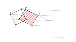 Dibujar la figura afín del cuadrado ABCD