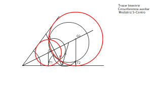 Tangentes a dos rectas por un punto