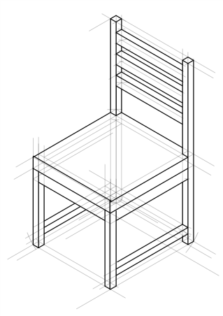 Silla LERHAMN en ISOMÉTRICApor Paula García Niño