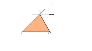 Triangelua eraiki 2 angelu eta baten altuera ezagutuz