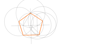  Dibuja un pentágono regular que tiene por área el doble de otro que está inscrito en una circunferencia de 30mm.