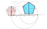Duplicación del área de un pentágono