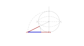 Hallar la sección áurea de un segmento