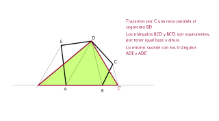Equivalencia entre triángulo y polígono cualquiera