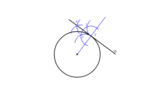 Recta tg a circunferencia en un punto.