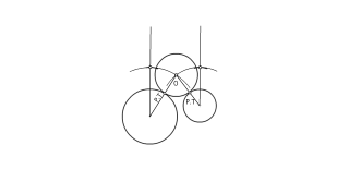 Circunferencia tangente a otras dos dadas.