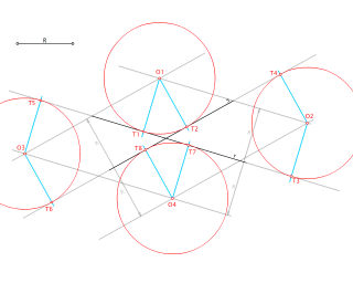 TANGENCIAS_CIRCUNFERENCIAS DE RADIO DADO TANGENTES A DOS RECTAS QUE SE CORTAN.