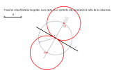 TANGENCIAS_CIRCUNFERENCIAS TANGENTES A UNA RECTA EN UN PUNTO DE ELLA, CONOCIENDO EL RADIO DE LAS CIRCUNFERENCIAS SOLUCIÓN