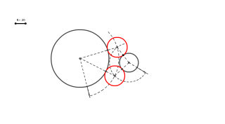 Circunferencias tangentes a dos circunferencias conociendo el radio