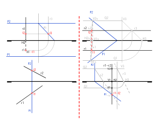 DIÉDRICO_INTERSECCIÓN RECTA-PLANO_4
