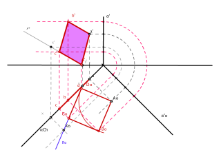 63ABATIR PROYECTANTE CON CUADRADO.A(-20,?,45);Y(-30,0,0).traza horizontal 45º con LT.R 30º con LT.