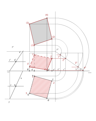 Sección y verdadera magnitud plano-cubo II