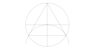 Triangulo dado el radio