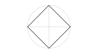 cuadrado dado el radio