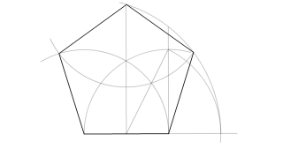 Pentágono dado el lado