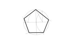 PENTÁGONO DADO EL RADIO.