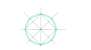 octogono dado el lado