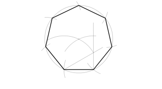 Heptagono dado el lado dado el lado