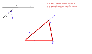 01.- Construction of triangle known two sides and the angle they form