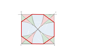 Octagono dentro de un cuadrado