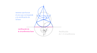 desarrollo del cono con rectificación
