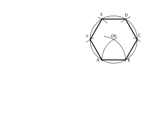 Hexagono regular dado el lado.
