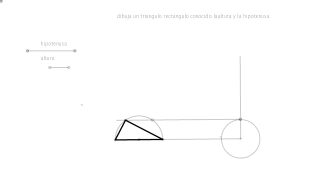 triangulo rectangulo sabiendo altura y la hipotenusa