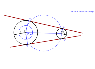Bi zirkunferentziekiko zuzen ukitzaileak (kanpo ukitzaileak)