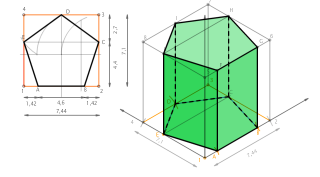 assonometria isometrica prisma