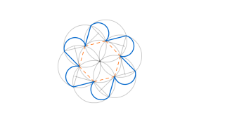 Flor con base hexagonal