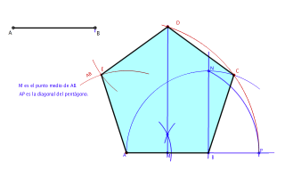 pentágono dado el lado.
