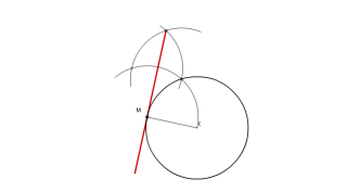 Recta tangente a una circunferencia.