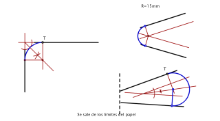 ENLACE DE DOS RECTAS CON UN ARCO DE CIRCUNFERENCIA