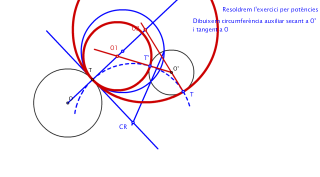 Tangent a 2 Circumferències per un punt