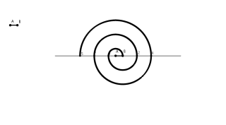 Espiral de base un segmento AB.