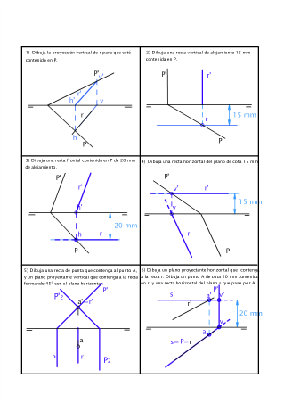 SISTEMA DIÉDRICO - FUNDAMENTOS, RELACIONES DE PERTENENCIA, INTERSECCIONES, PERPENDICULARIDAD Y PARALELISMO