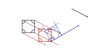 Traslada la figura de acuerdo al vector  y gírala respecto de un punto aleatorio que tú elijas.