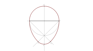 Ovoide conocido el eje no simétrico