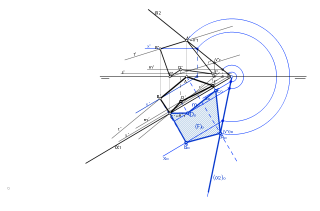 Completar la proyección horizontal y determinarla verdadera magnitud y forma del pentágono.