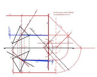 SISTEMA DIÉDRICO:DISTANCIA DE UN PUNTO A UNA RECTA