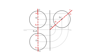 B2 Modelo PAU 2014 Diédrico (intersección recta de perfil y esfera)