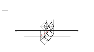 HExaedro diagonal perpendicular P vertical