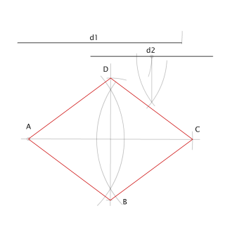 Rombo dadas las diagonales
