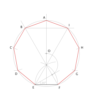 Eneágono a partir del lado