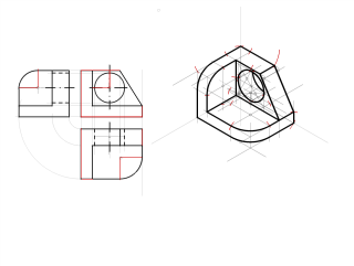 Pieza con diferentes partes curvas