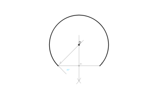 Dibuja el arco capáz del segmento dado