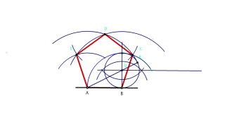 Construcción de un pentágono